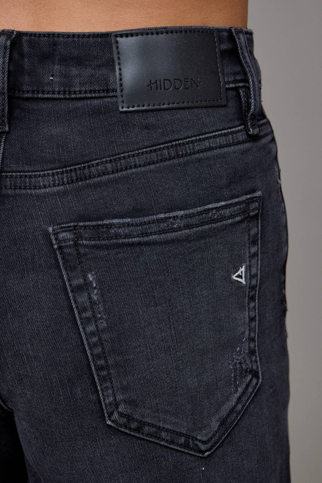 Hidden jeans | Black Clean Cropped Wide Leg