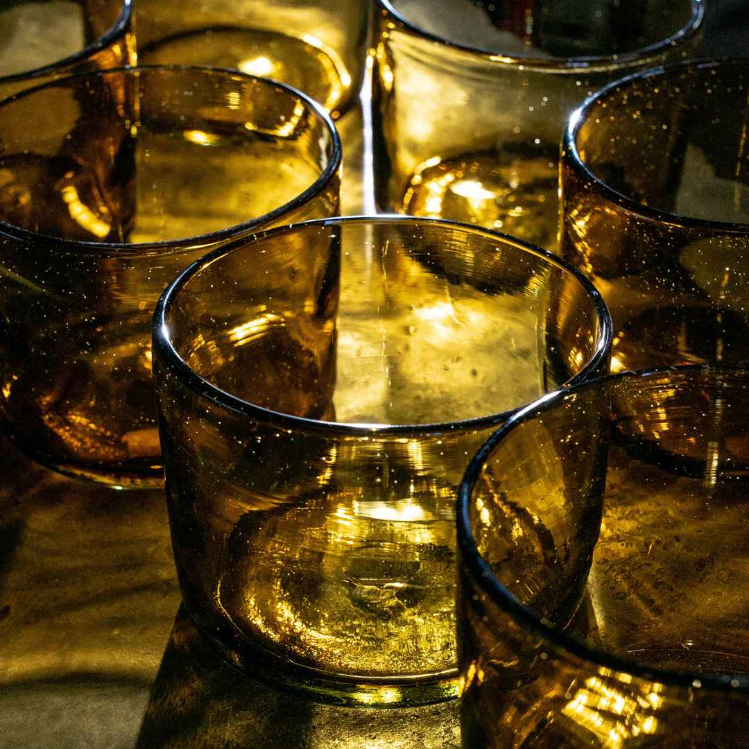 Bluecorn Candles | Scented Beeswax Candles - Pure Essential Oils - Blown Glass Holders