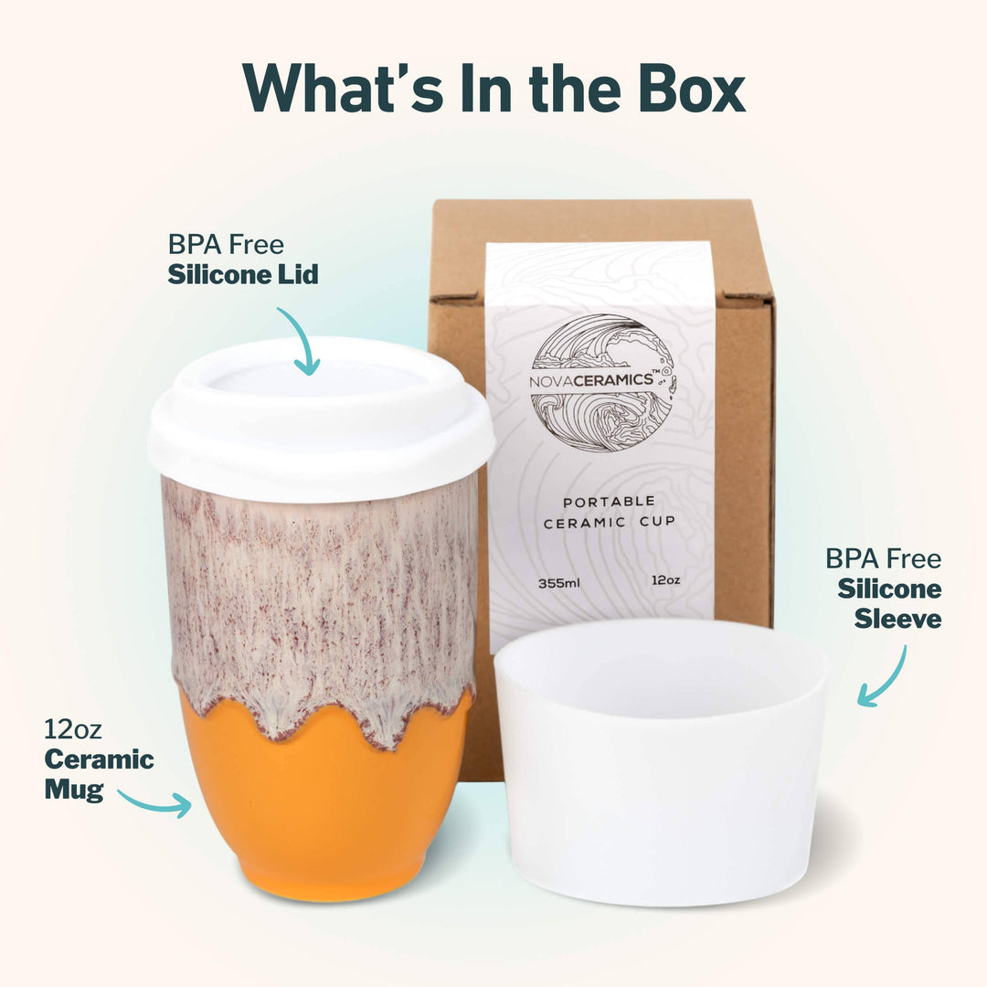 Nova Ceramics |  12oz Ceramic Travel Mug – Reusable & Stylish