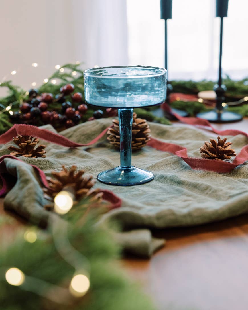 Creative Women | Handblown Hammered Coupe Cocktail Glass Pair