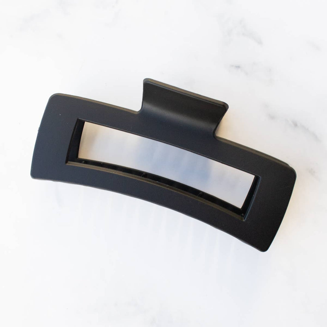 Tiepology | Jumbo Size 5 Inch Solid Long Square  Hair Clip