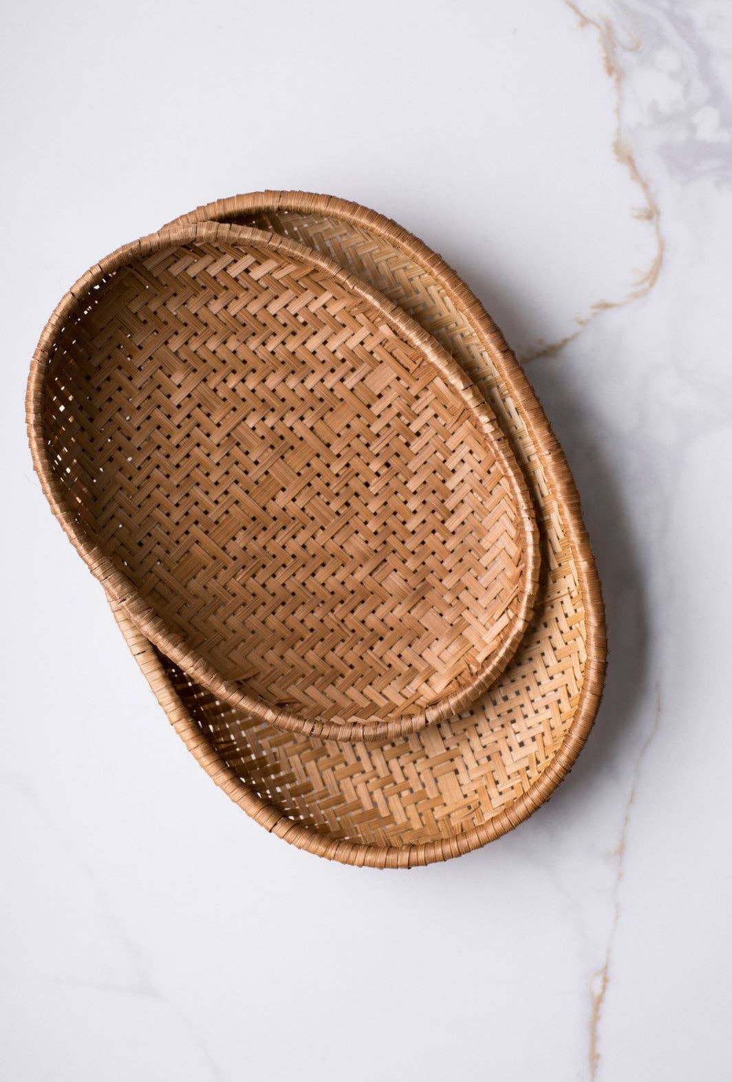Fodery | Smoked Bamboo Woven Basket Tray