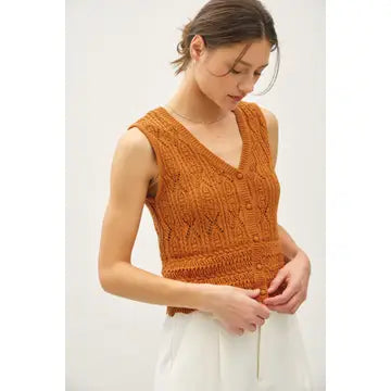 Be Cool | Crochet knit sweater vest