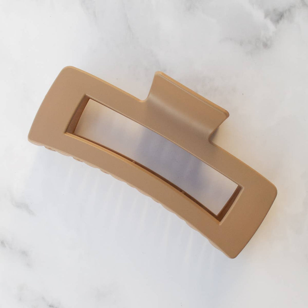 Tiepology | Jumbo Size 5 Inch Solid Long Square  Hair Clip