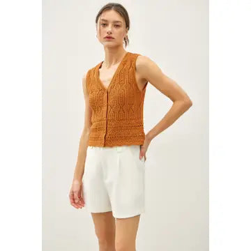 Be Cool | Crochet knit sweater vest