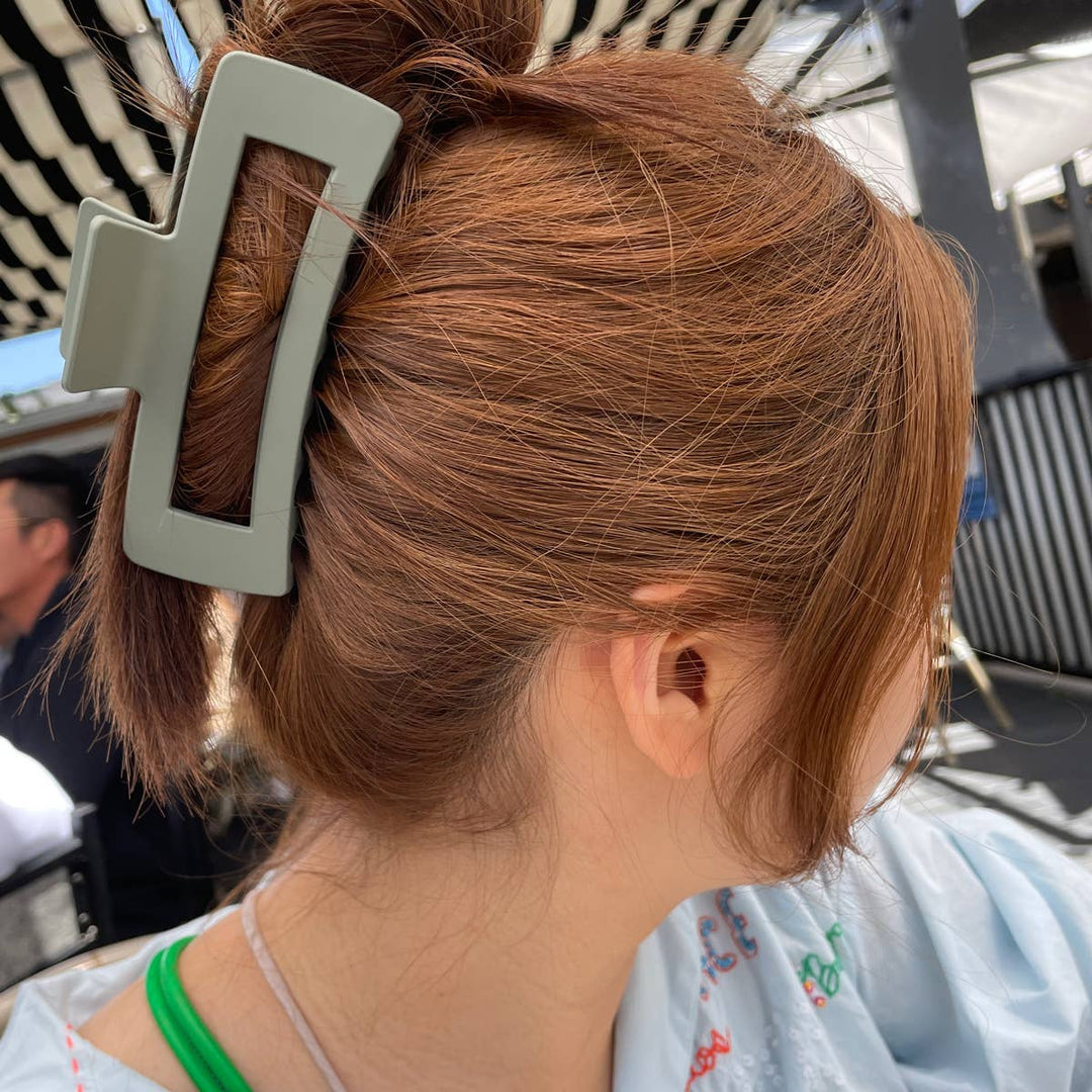 Tiepology | Jumbo Size 5 Inch Solid Long Square  Hair Clip