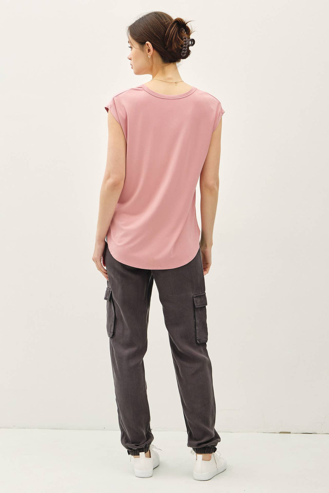 Be Cool | Bamboo Basic Scoop Neck Cap Sleeve Tee