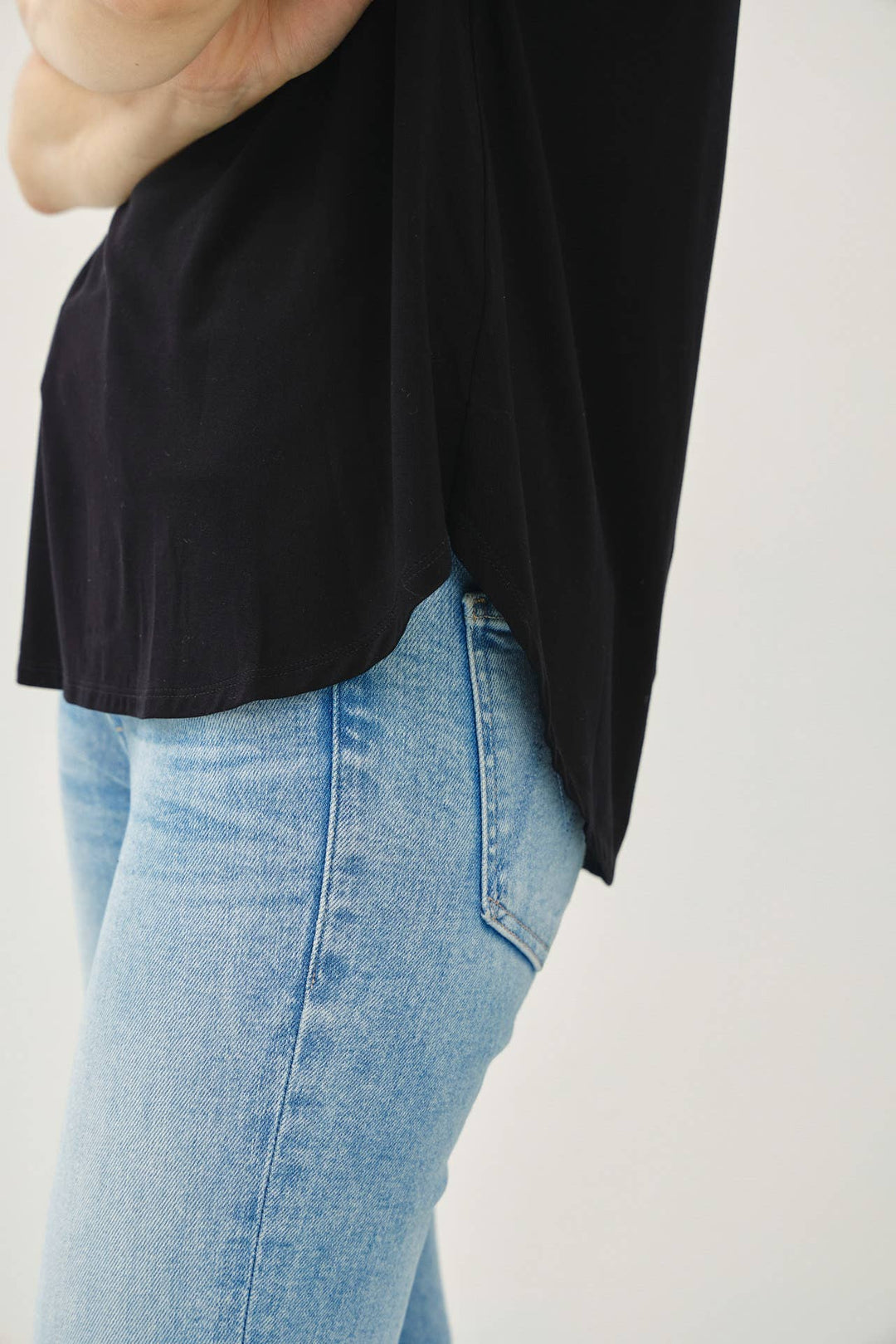 Be Cool | Bamboo Basic Scoop Neck Cap Sleeve Tee