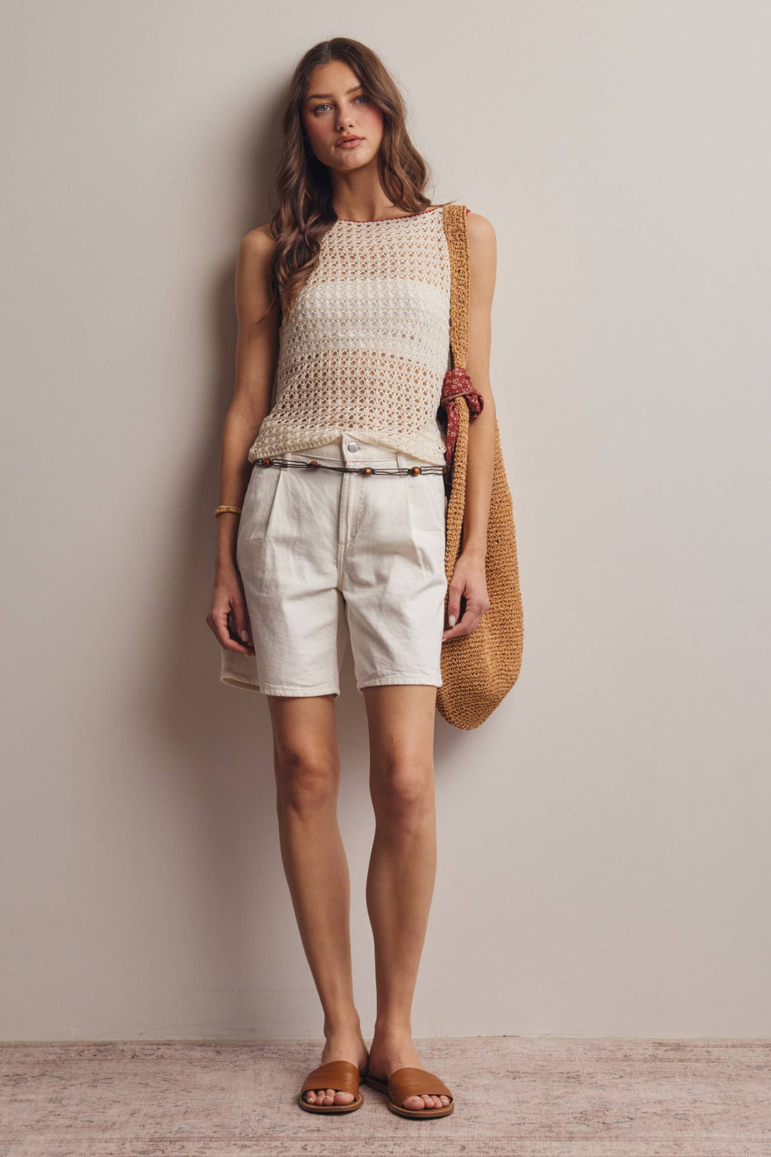 Forte | Sleeveless Crochet Knit Top