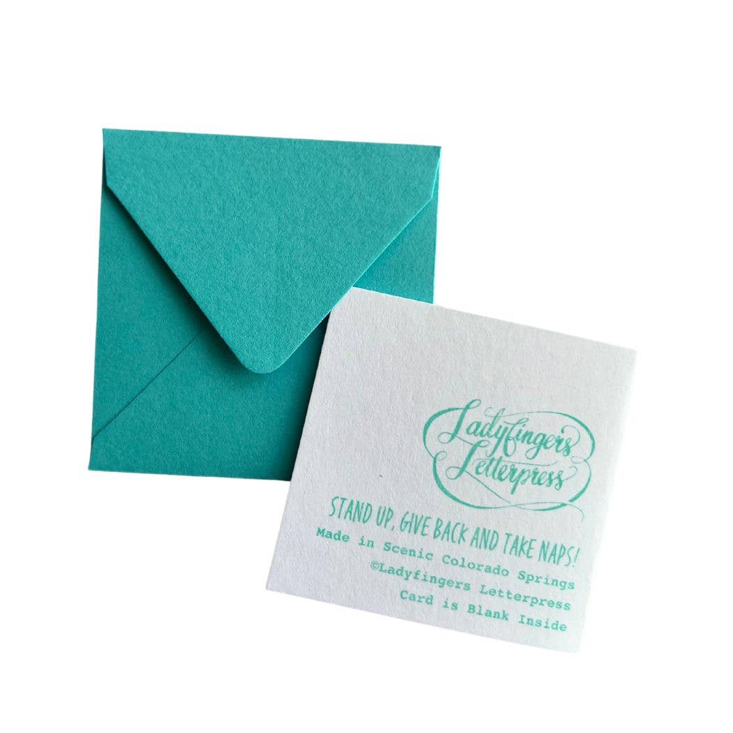 Ladyfingers Letterpress | Happy Birthday Text Tiny Card
