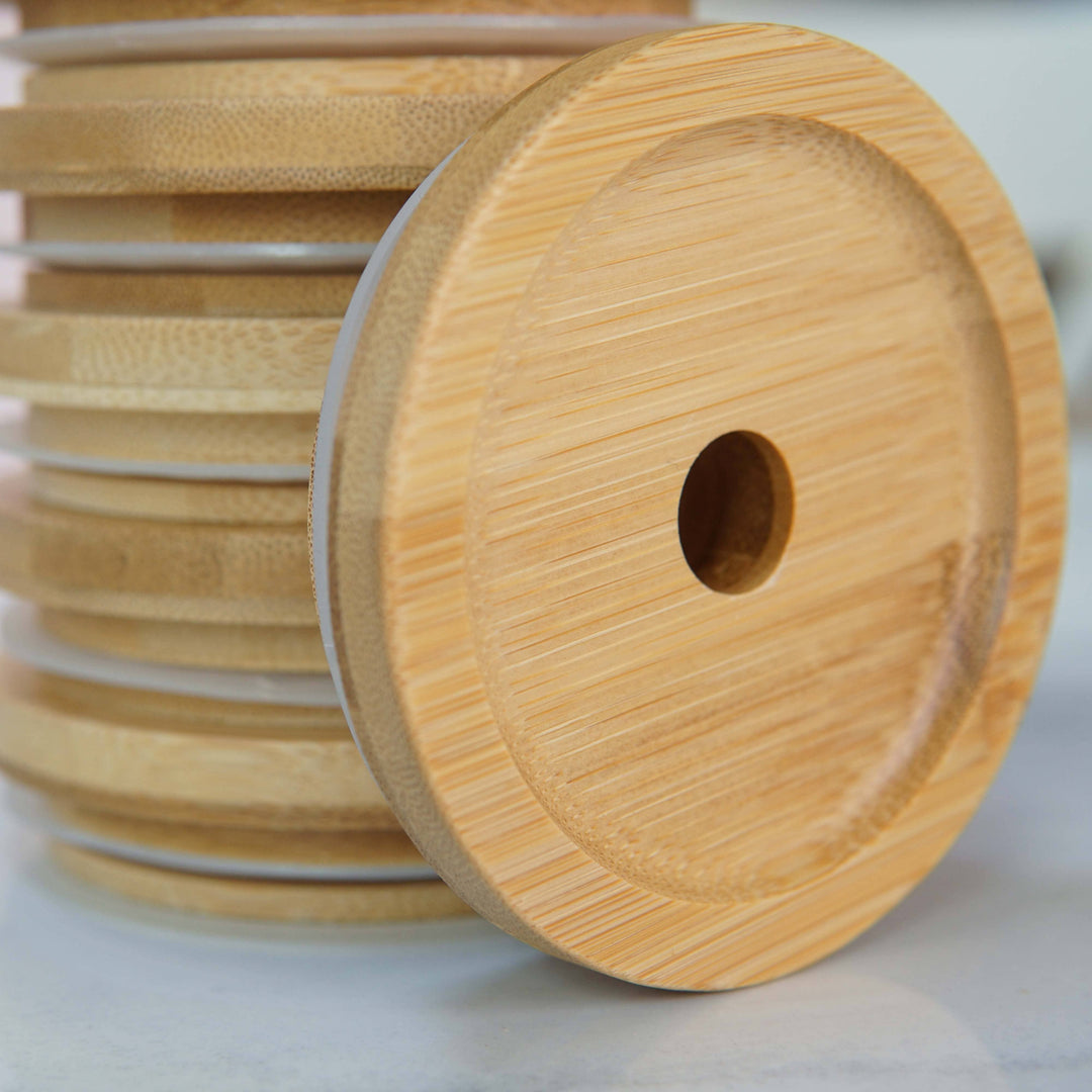 Forest Cove Home | Regular Mouth 70mm Bamboo Top Lids