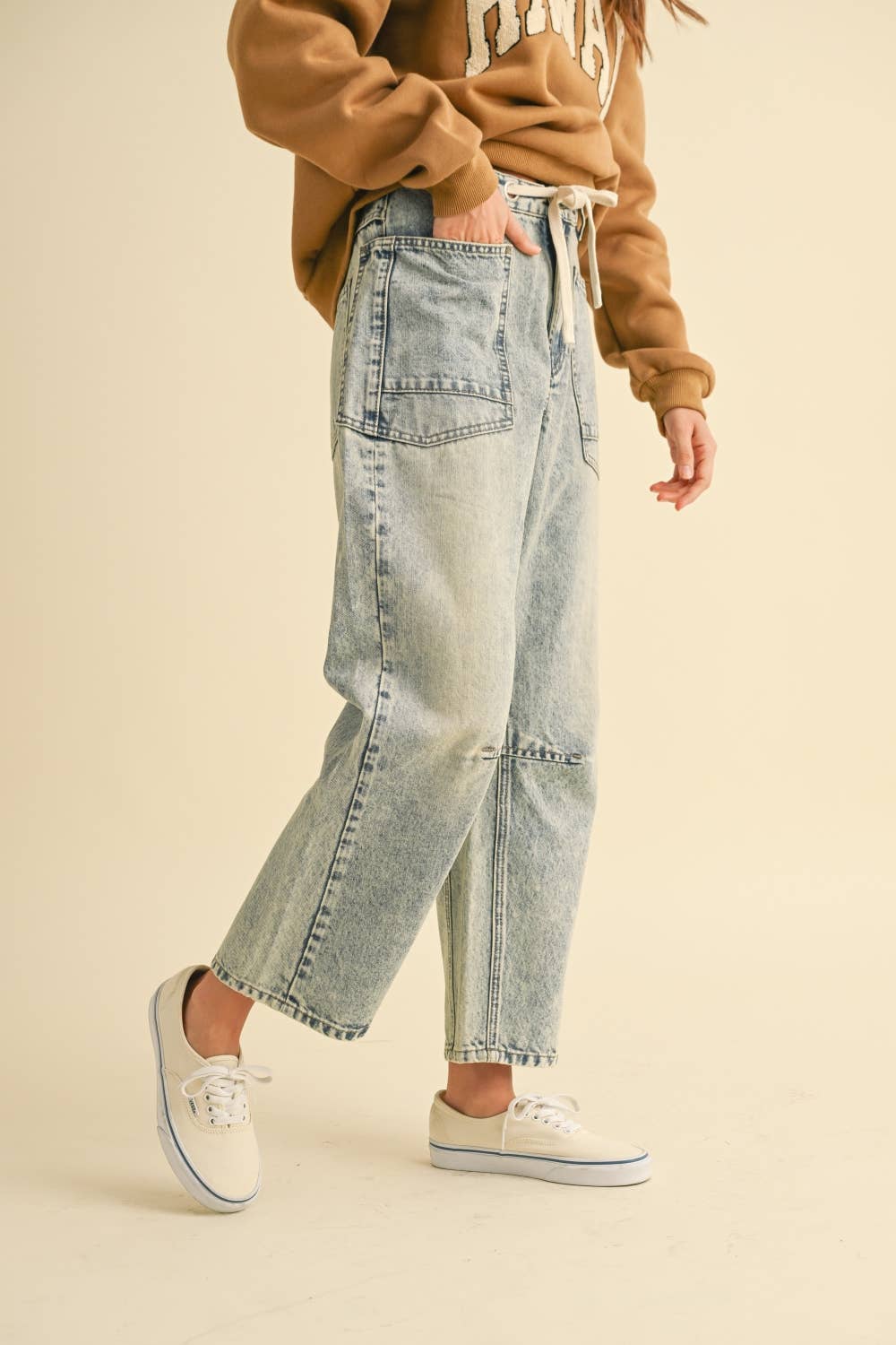 Miou Muse | Washed Denim Pants