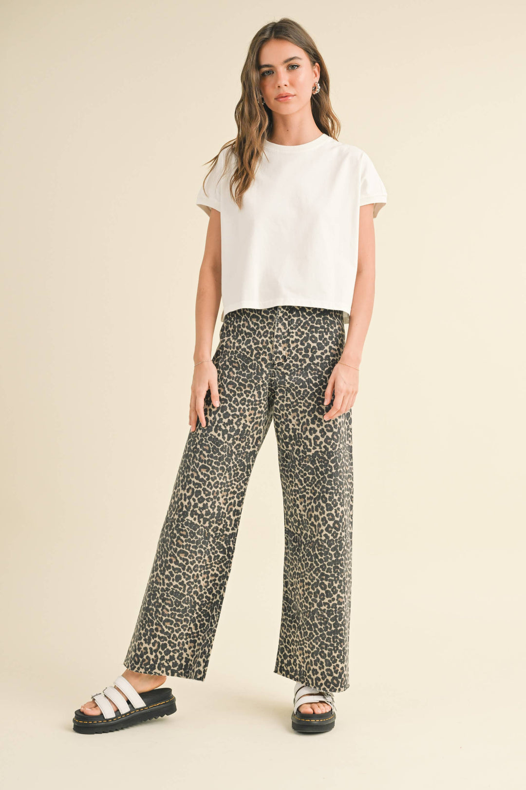 Miou Muse | Washed Short Cap Sleeve top