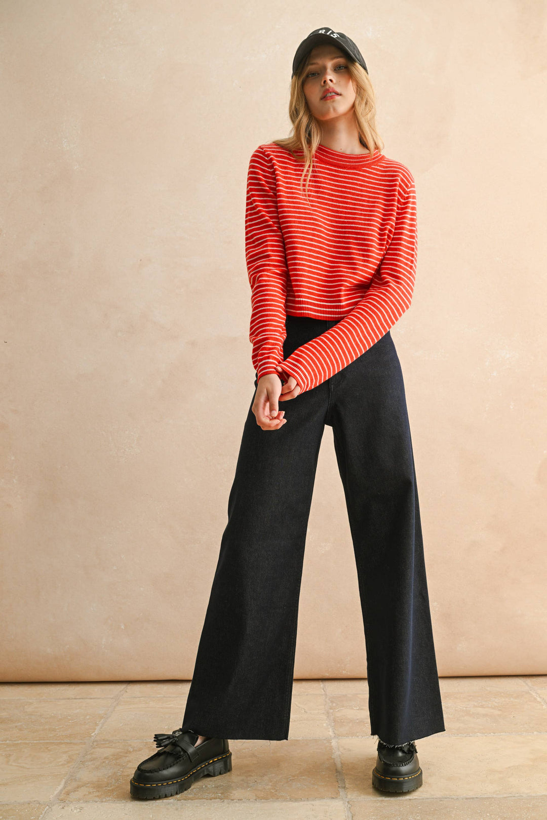 Miou Muse | Striped Sweater Top