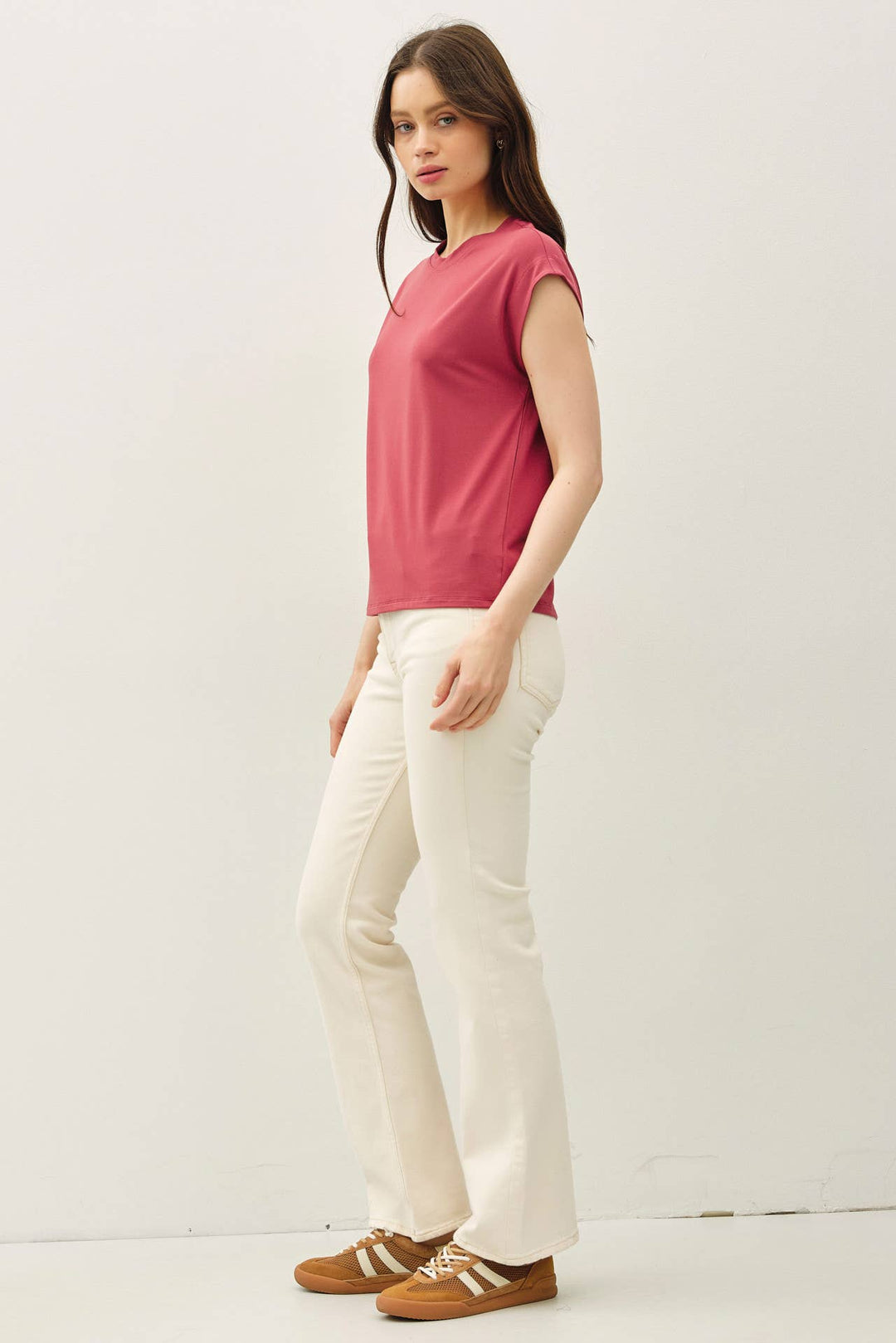 Be Cool | Bamboo Model Cap Sleeve Top