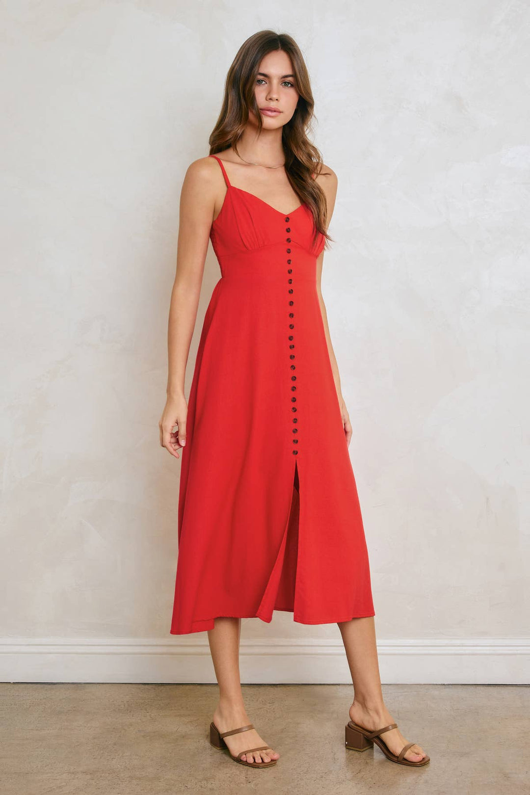 Dress Forum | Heaven Sent Button Front Midi Dress