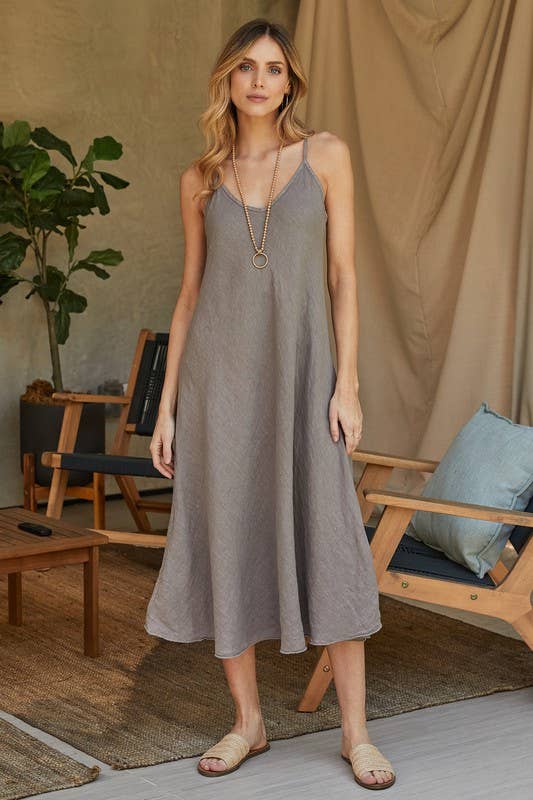 Milio Milano | Full Length Linen Slip Dress