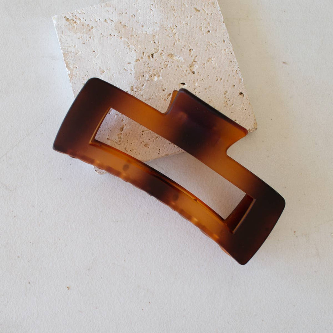 Tiepology | Jumbo Size 5 Inch Solid Long Square  Hair Clip