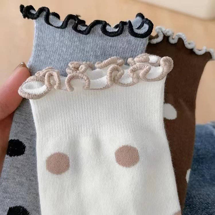 Sweetkama | Ladies Everyday Polka Dot Knit Socks