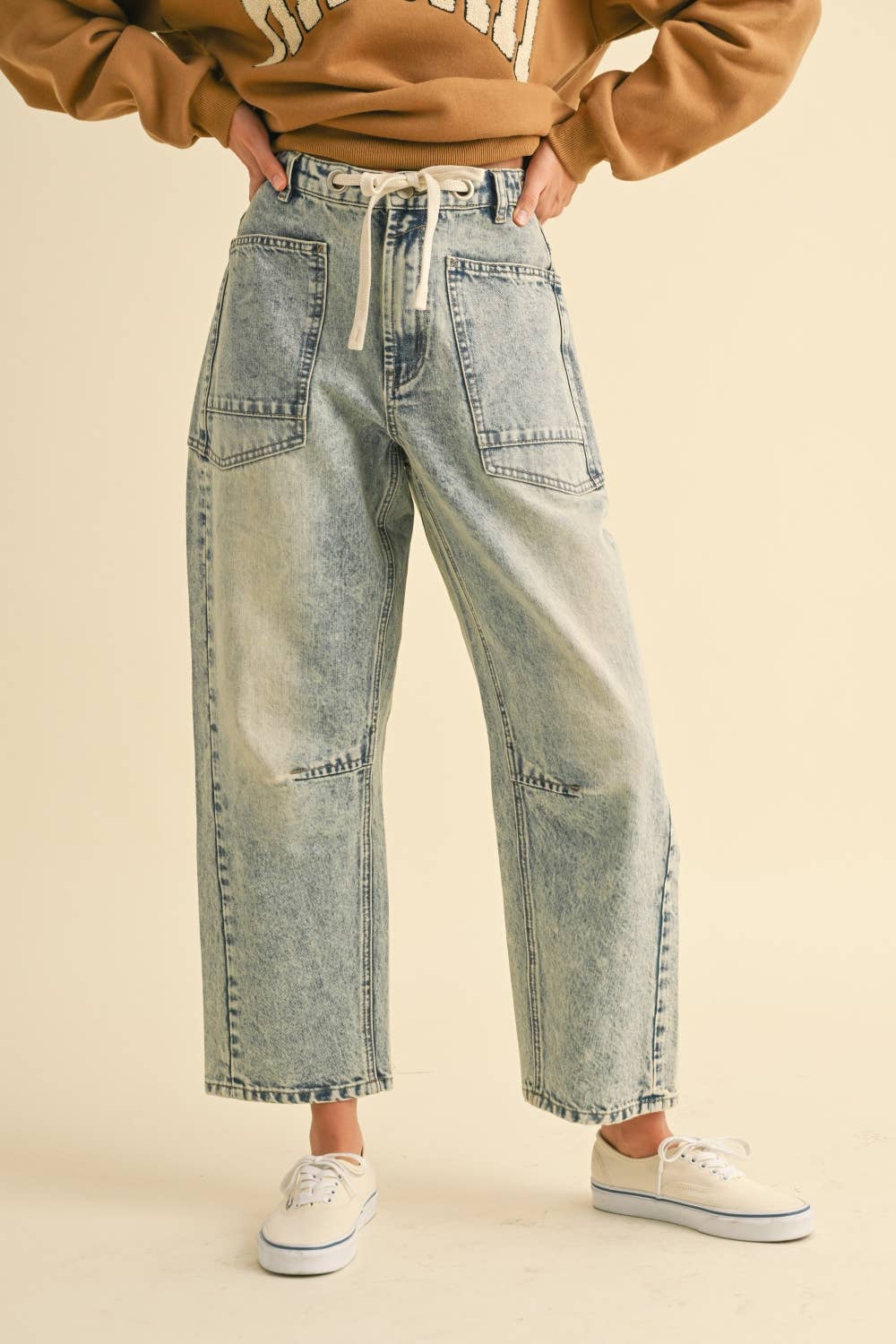 Miou Muse | Washed Denim Pants