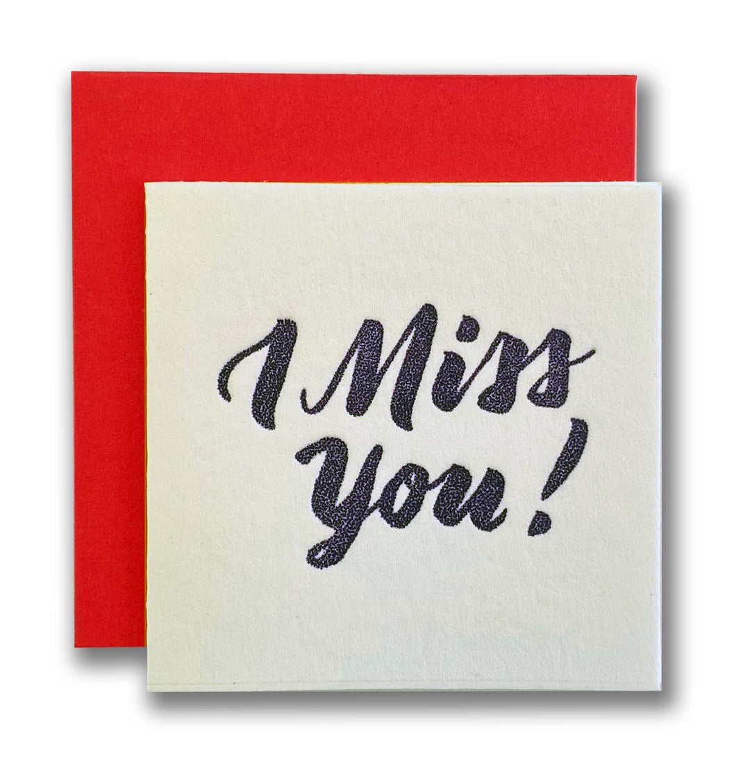 Ladyfingers Letterpress | I Miss You Tiny Card