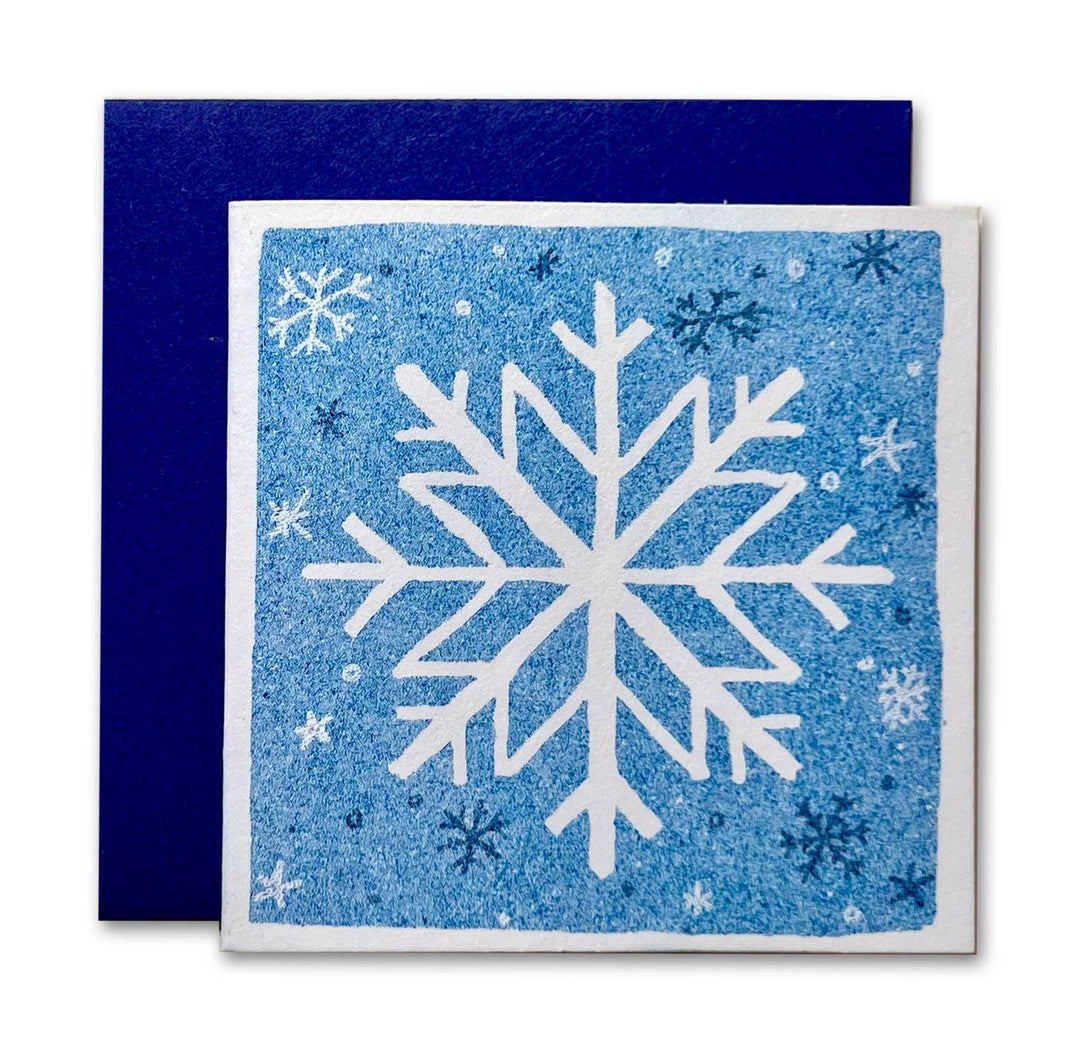 Ladyfingers Letterpress | Snowflake Risograph Tiny Card