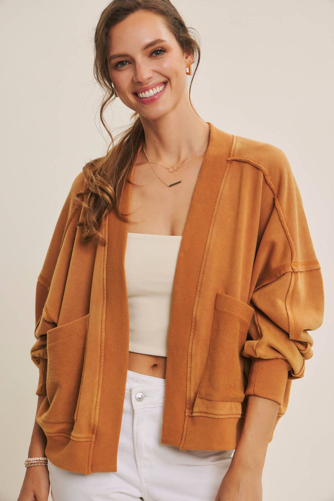 In february | Mineral Washed French Terry Cardigan