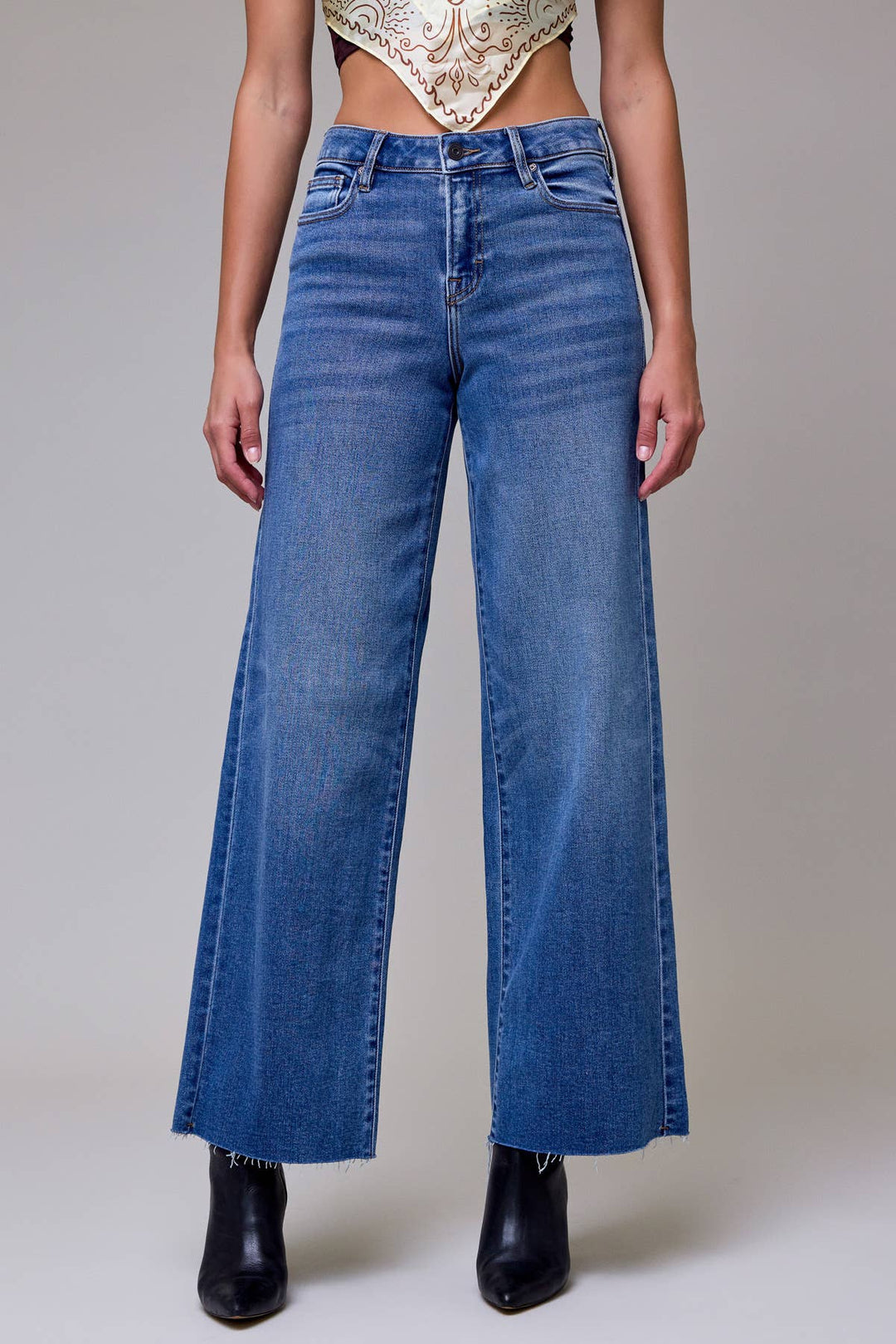 Hidden Jeans | Dark Wash Clean Stretch 31" Inseam Wide Leg