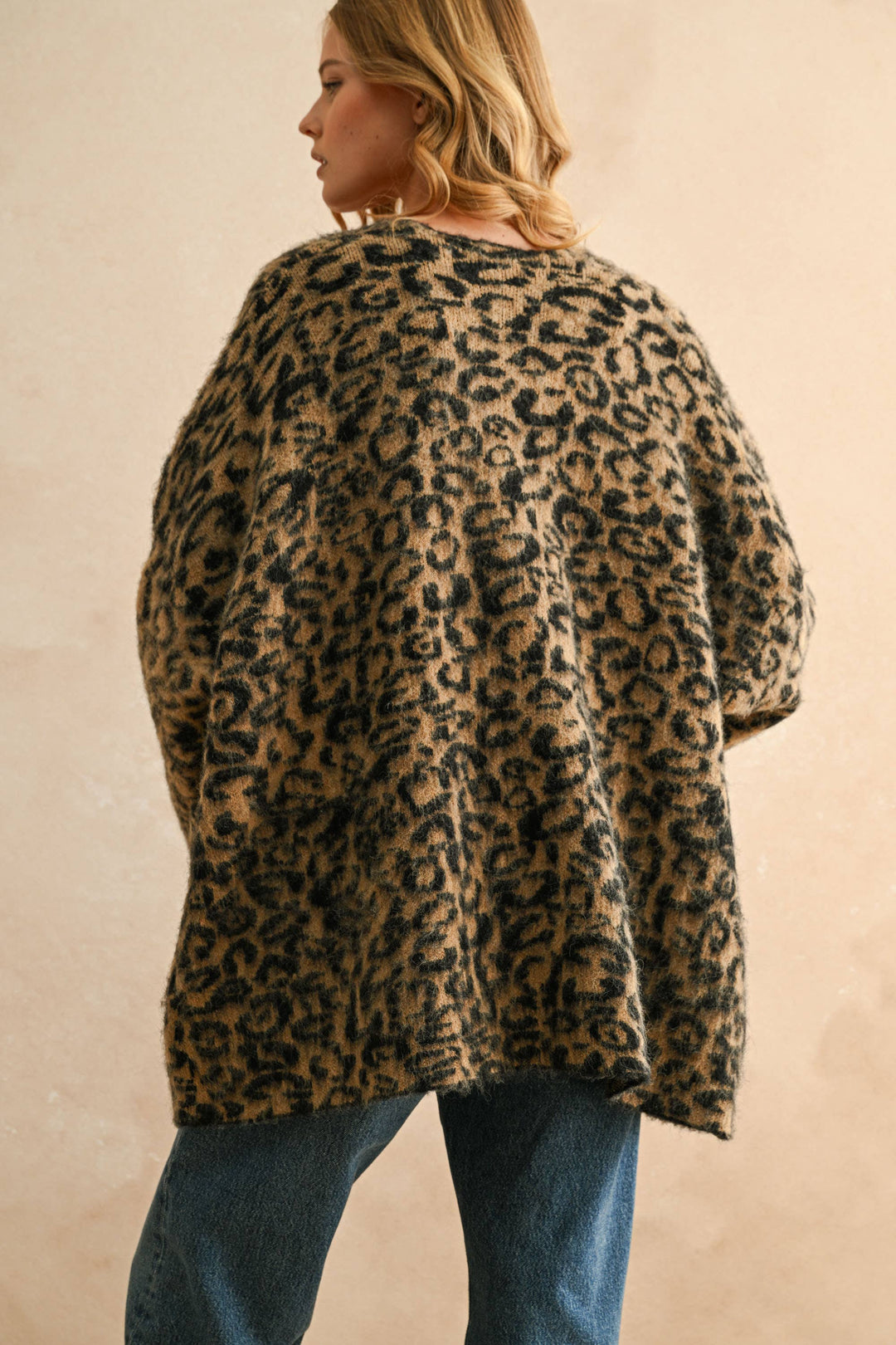Miou Muse | Leopard Print Oversized Cardigan