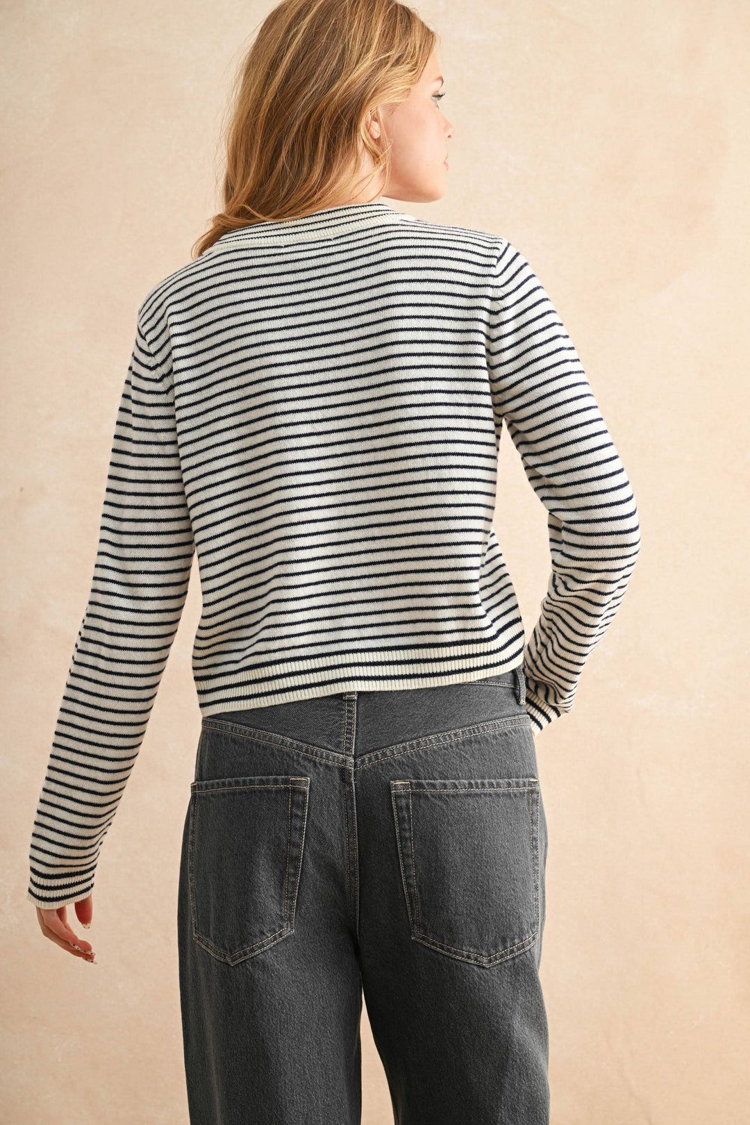 Miou Muse | Striped Sweater Top