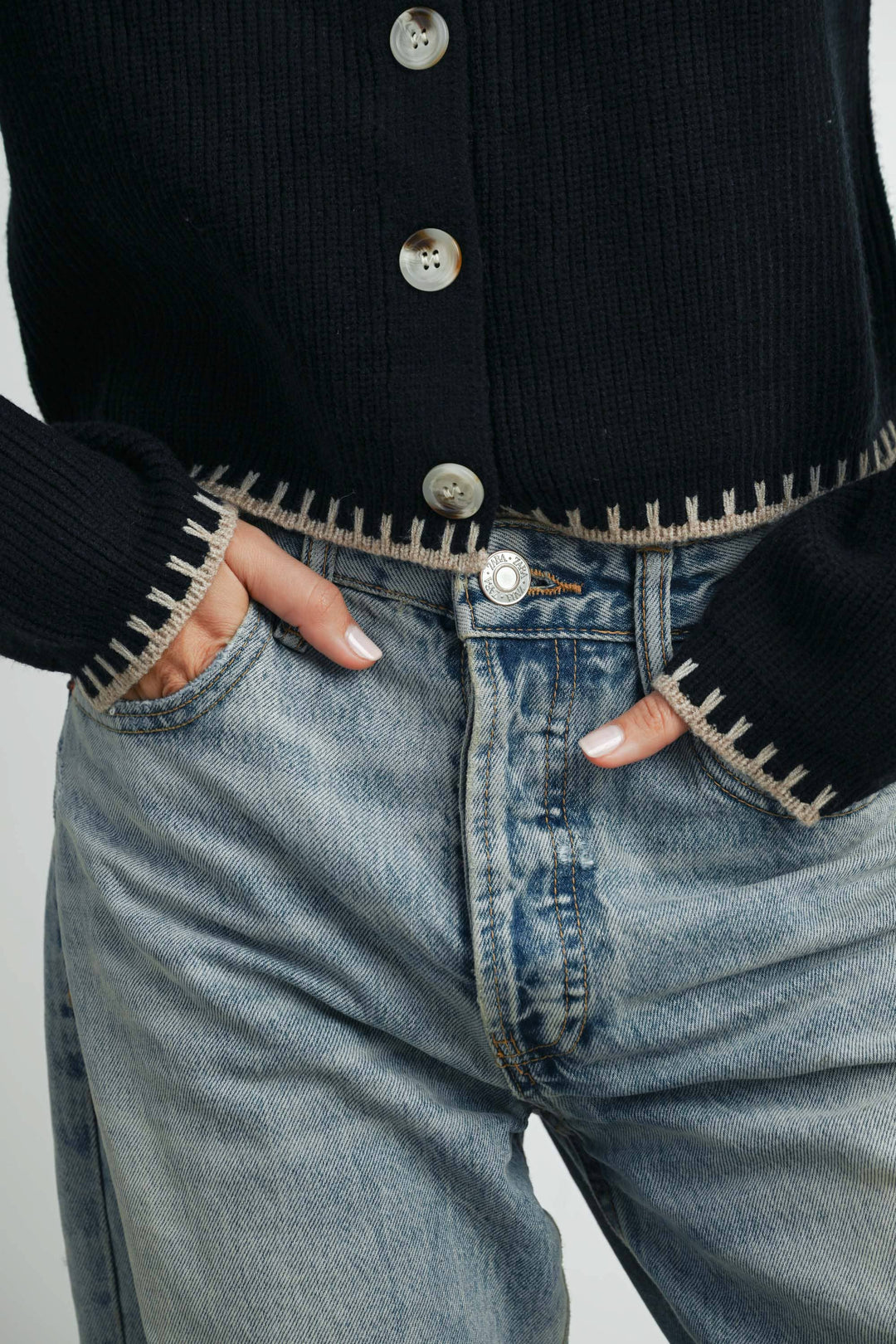 Buttermelon | Women's Crewneck Cardigan Sweater