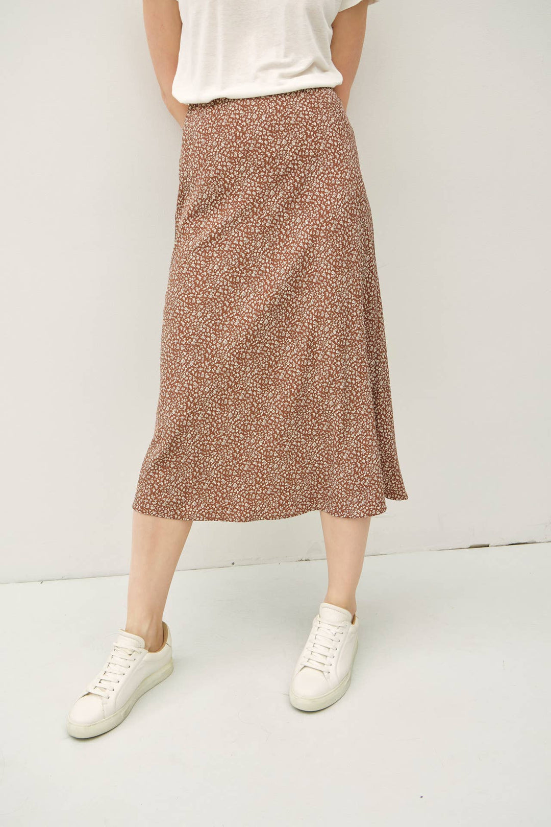 Be Cool | Print midi skirt with elastic waistband