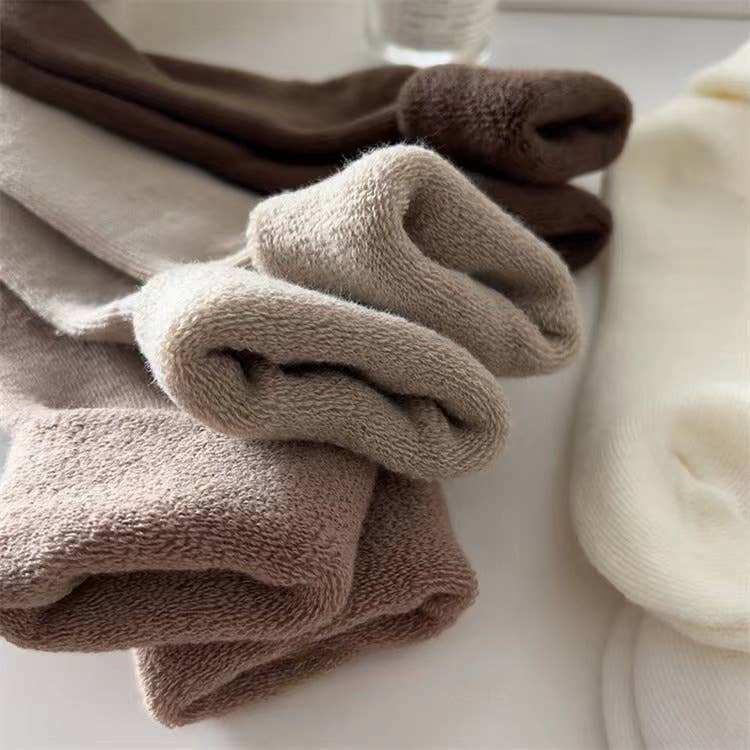 Sweetkama | Ladies Inside Velvet Solid Color Socks