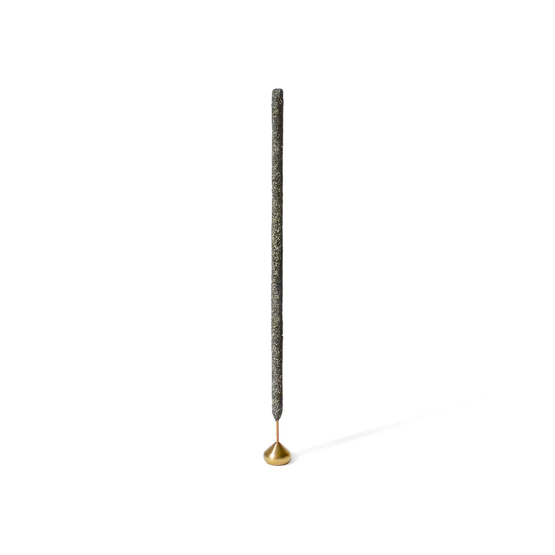 Cedar and Myrrh | Medium Waterdrop Brass Incense Holder