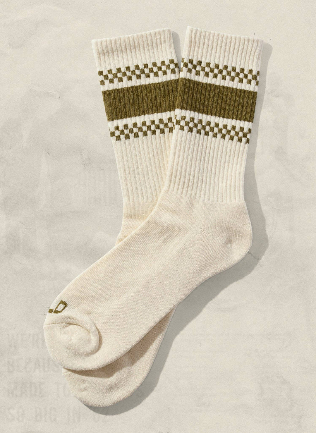 Weld Mfg | Checkerboard Striped Crew Socks