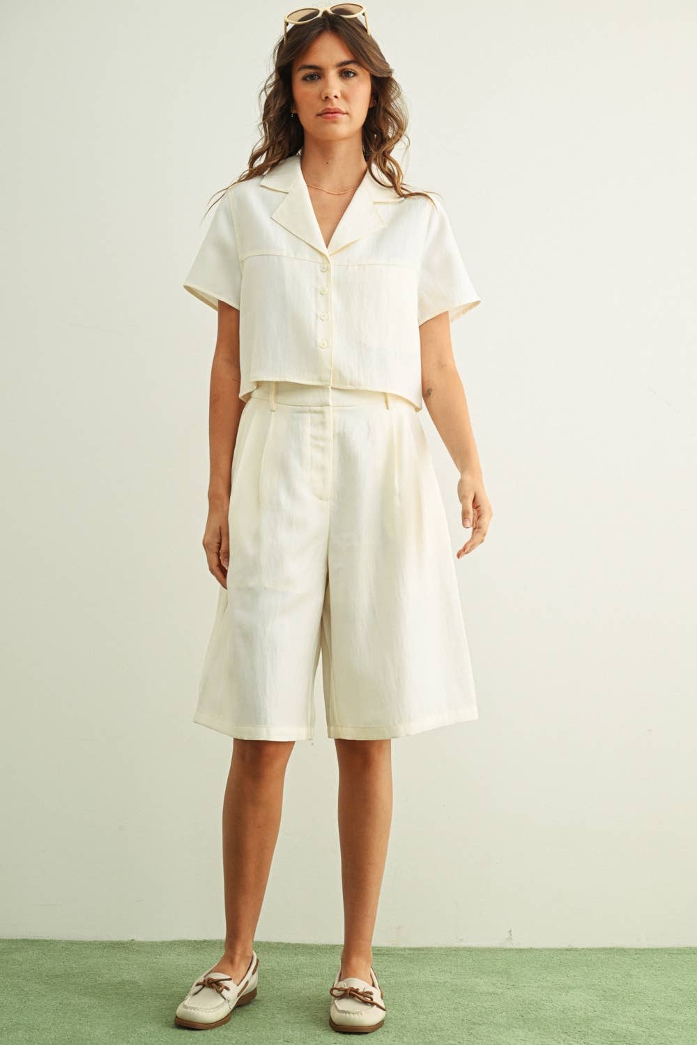 Miou Muse | Soft Rayon Button Front top