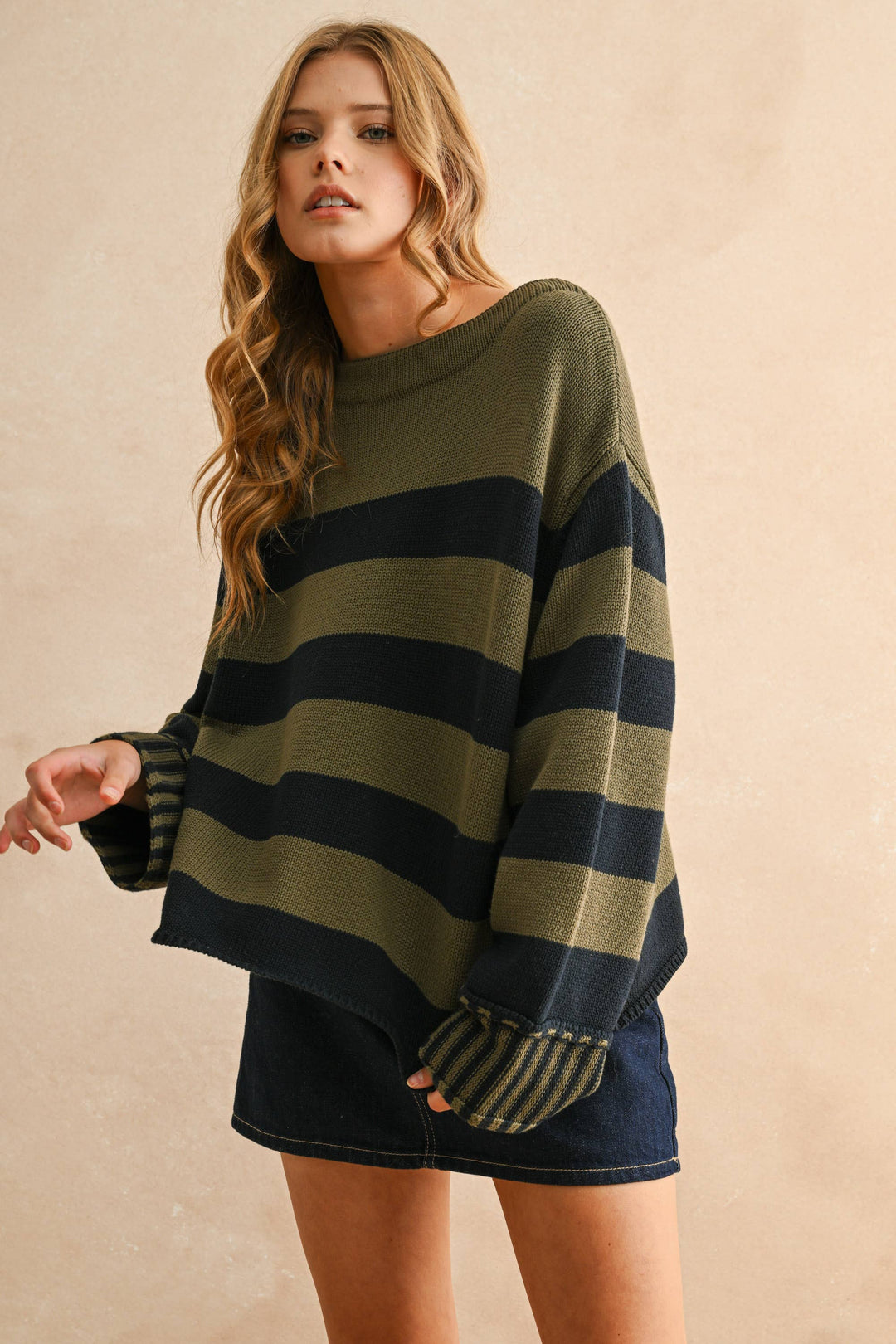 Miou Muse | Striped Sweater