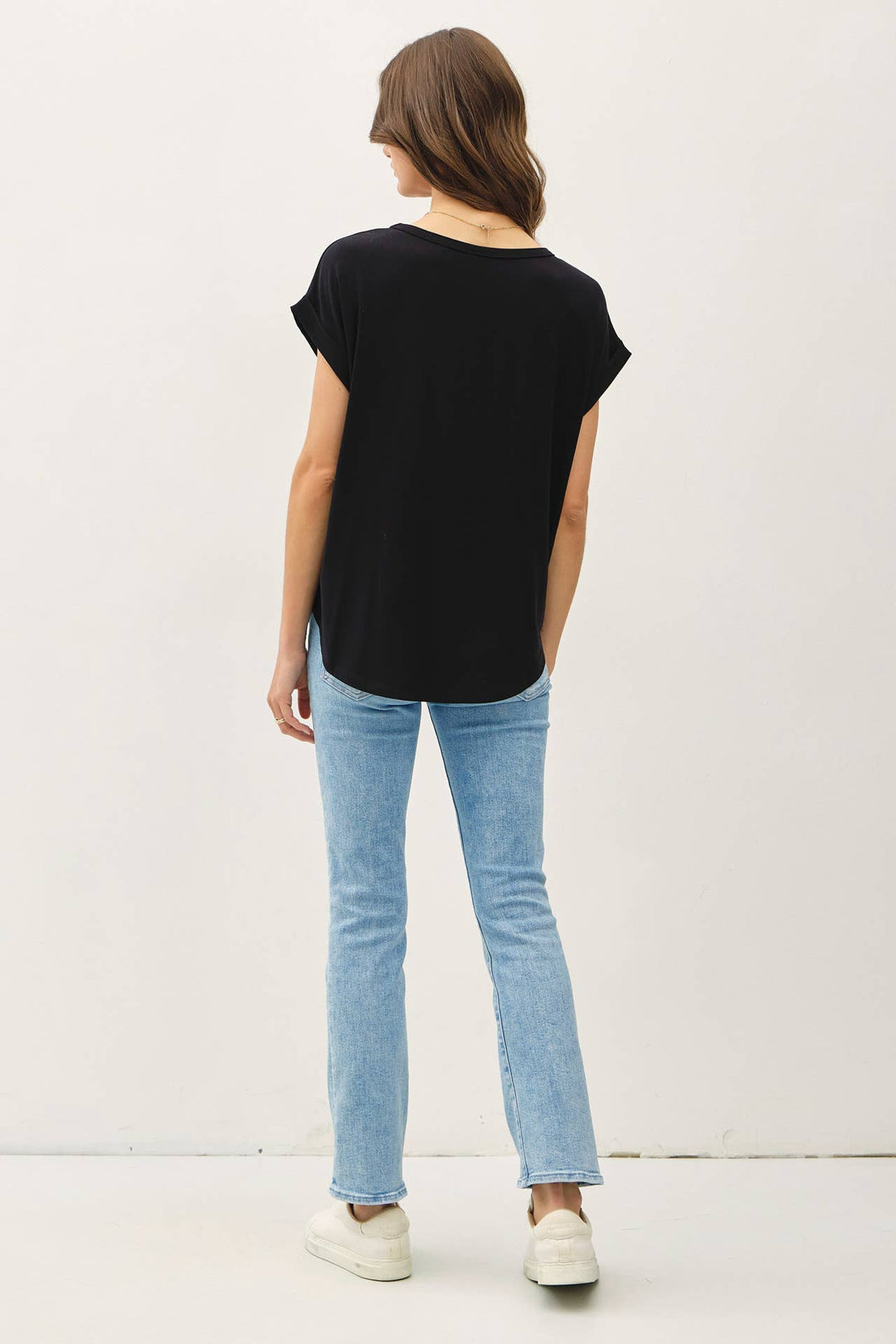 Be Cool | Bamboo Model Round Neck Dolman Cap Sleeve Shirt