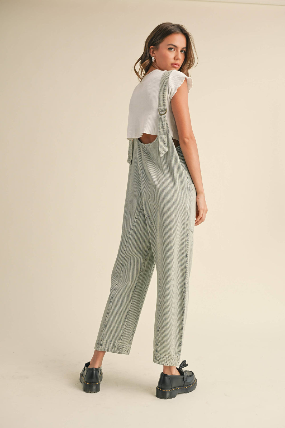 Miou Muse | Faded Stripe Jumpsuit