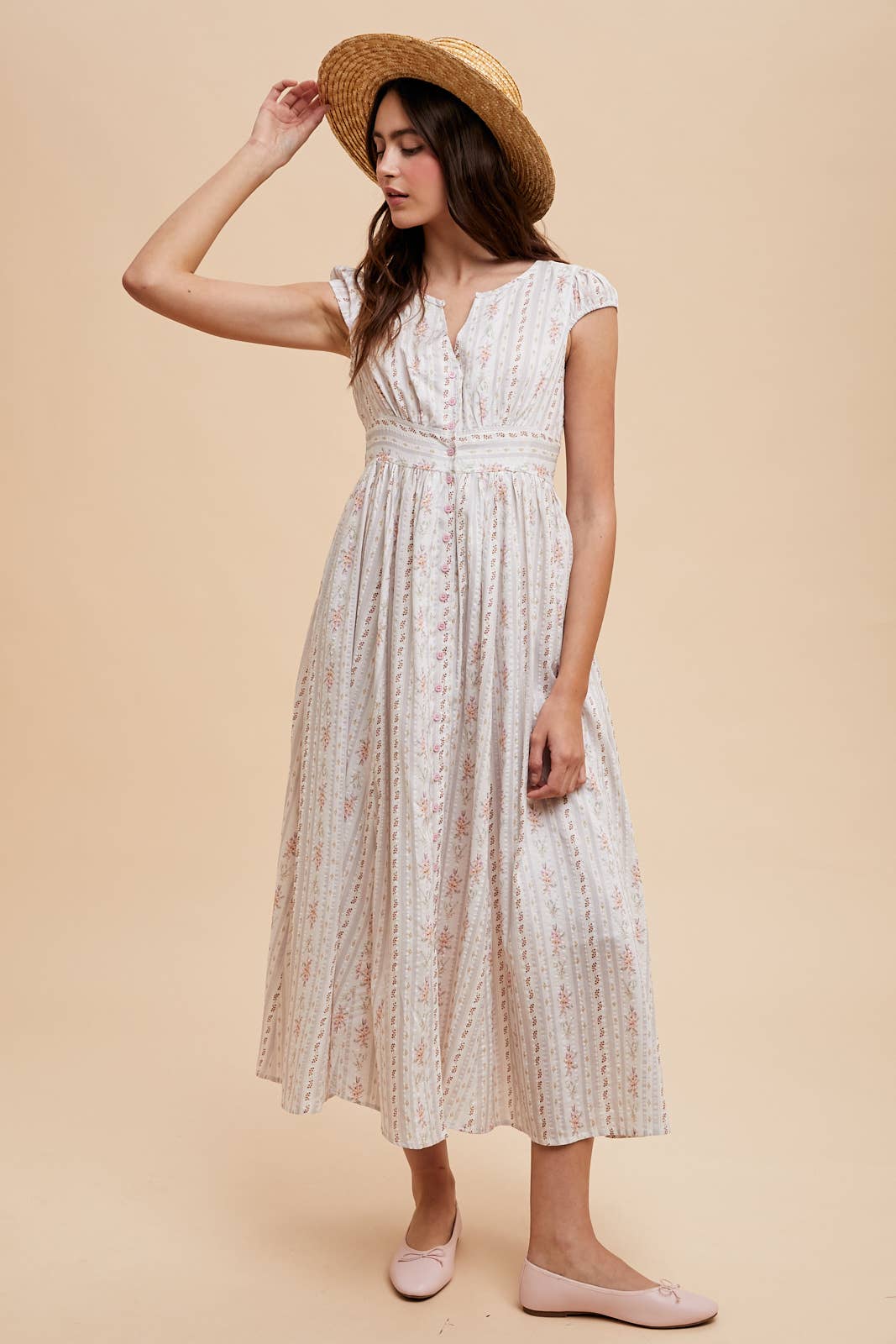 In Loom | Cotton Floral Button Down Maxi Dress