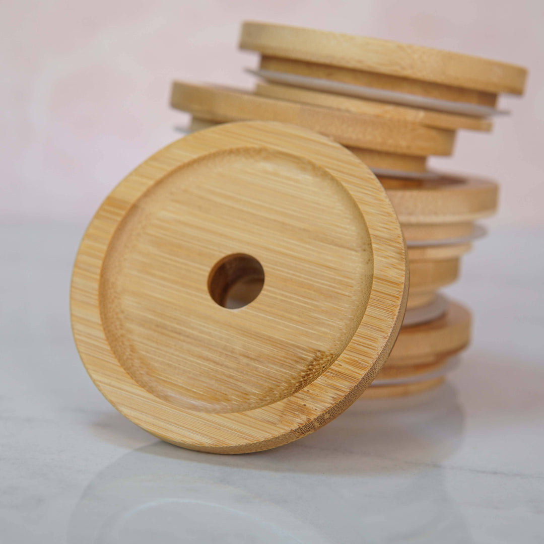 Forest Cove Home | Wide Mouth 86mm Bamboo Top Lids