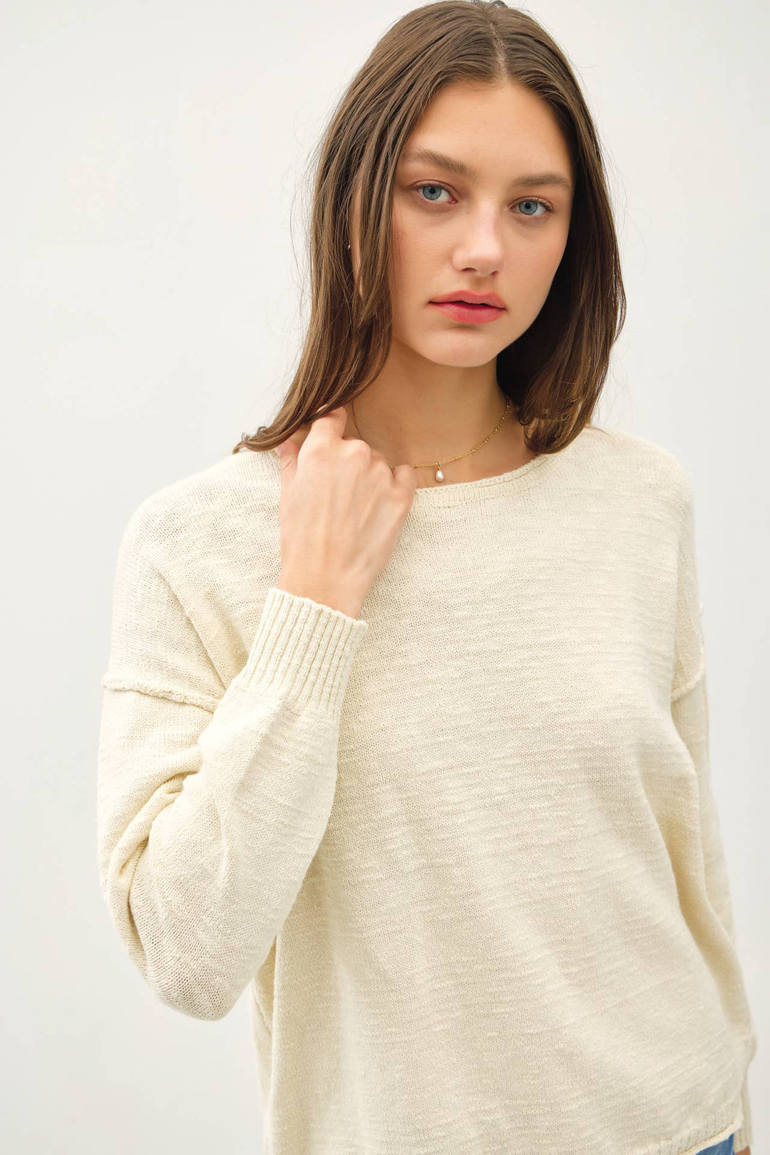 Be Cool | Drop Shoulder Pullover Sweater
