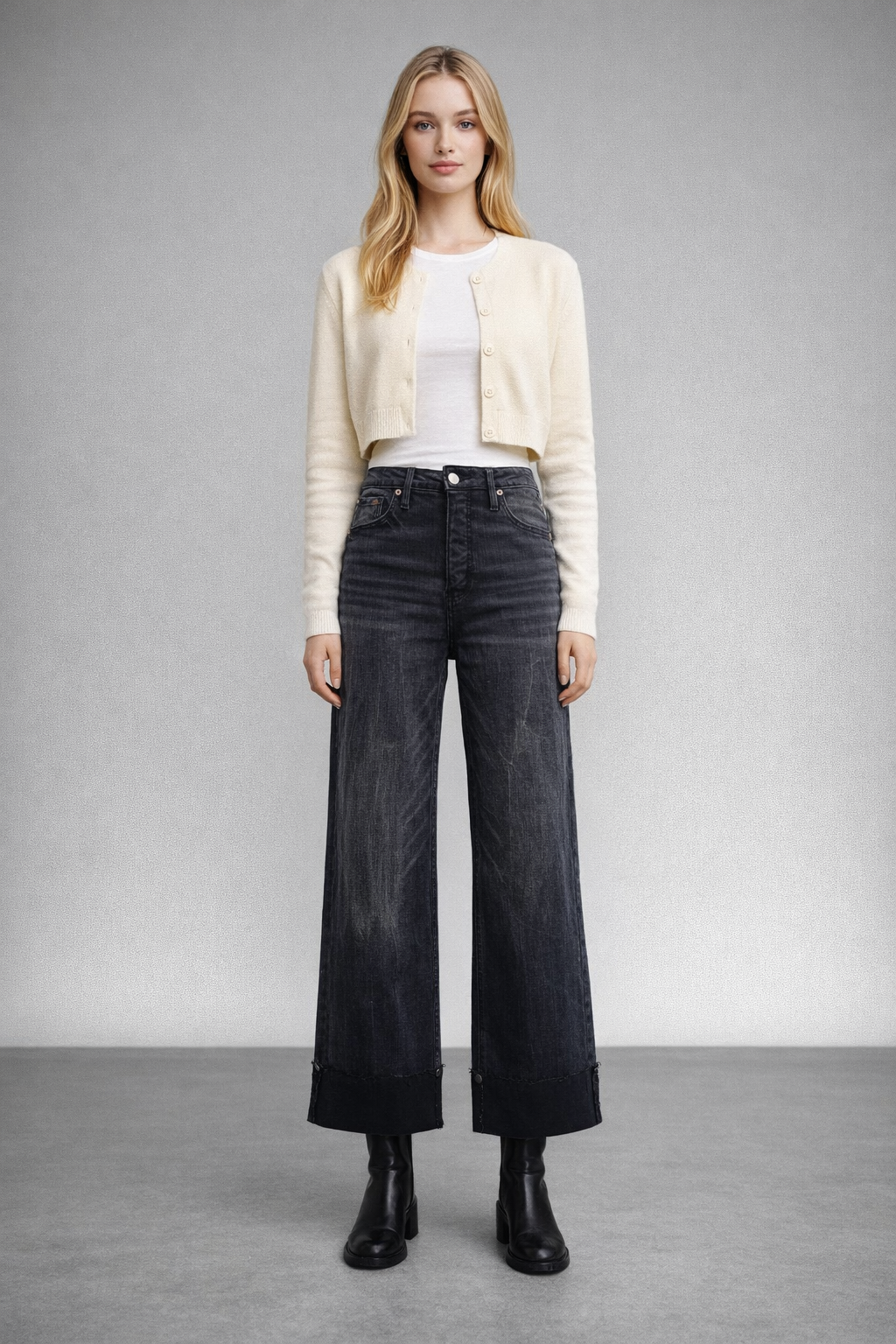 Artemis Vintage | High Rise A Line Jeans