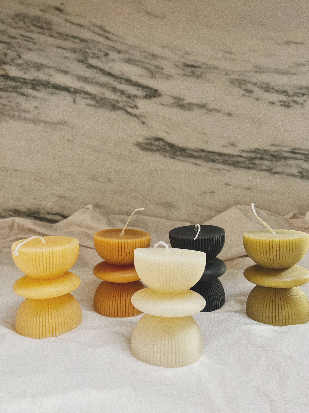 Whiskey + Wine | Fluted pillar candle no.1