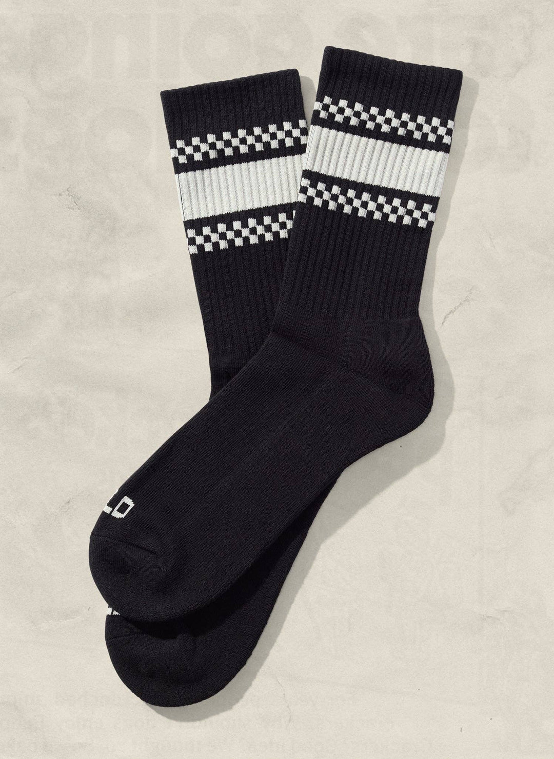 Weld Mfg | Checkerboard Striped Crew Socks