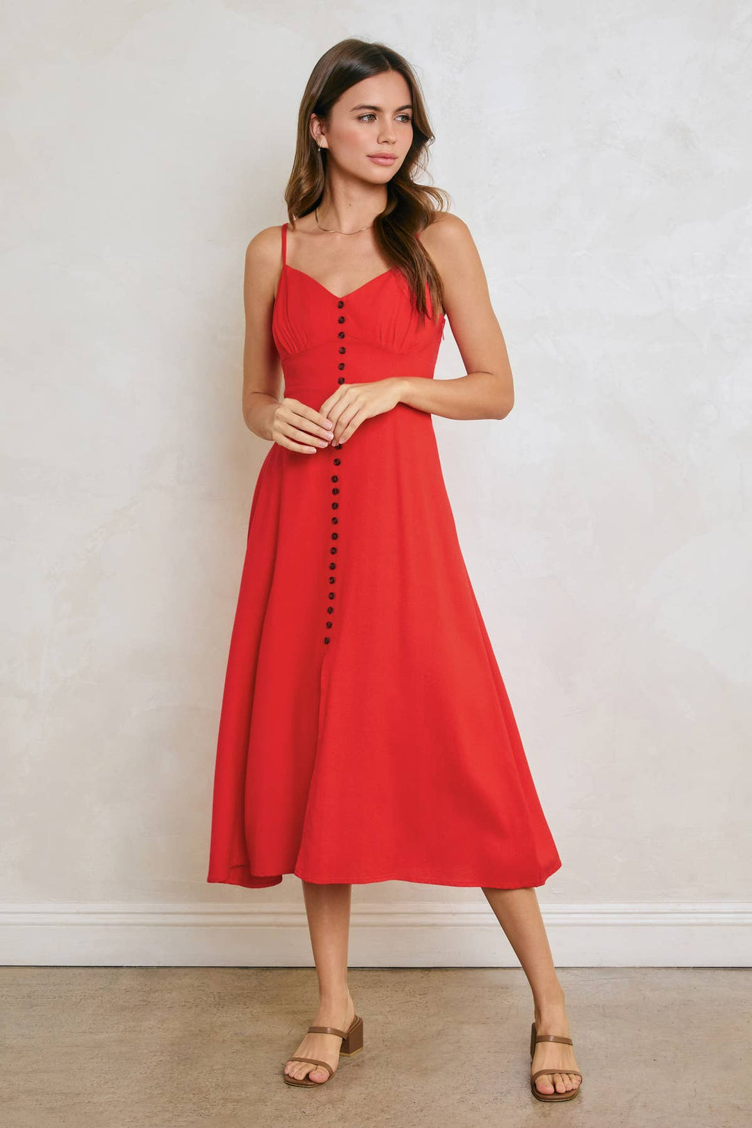 Dress Forum | Heaven Sent Button Front Midi Dress