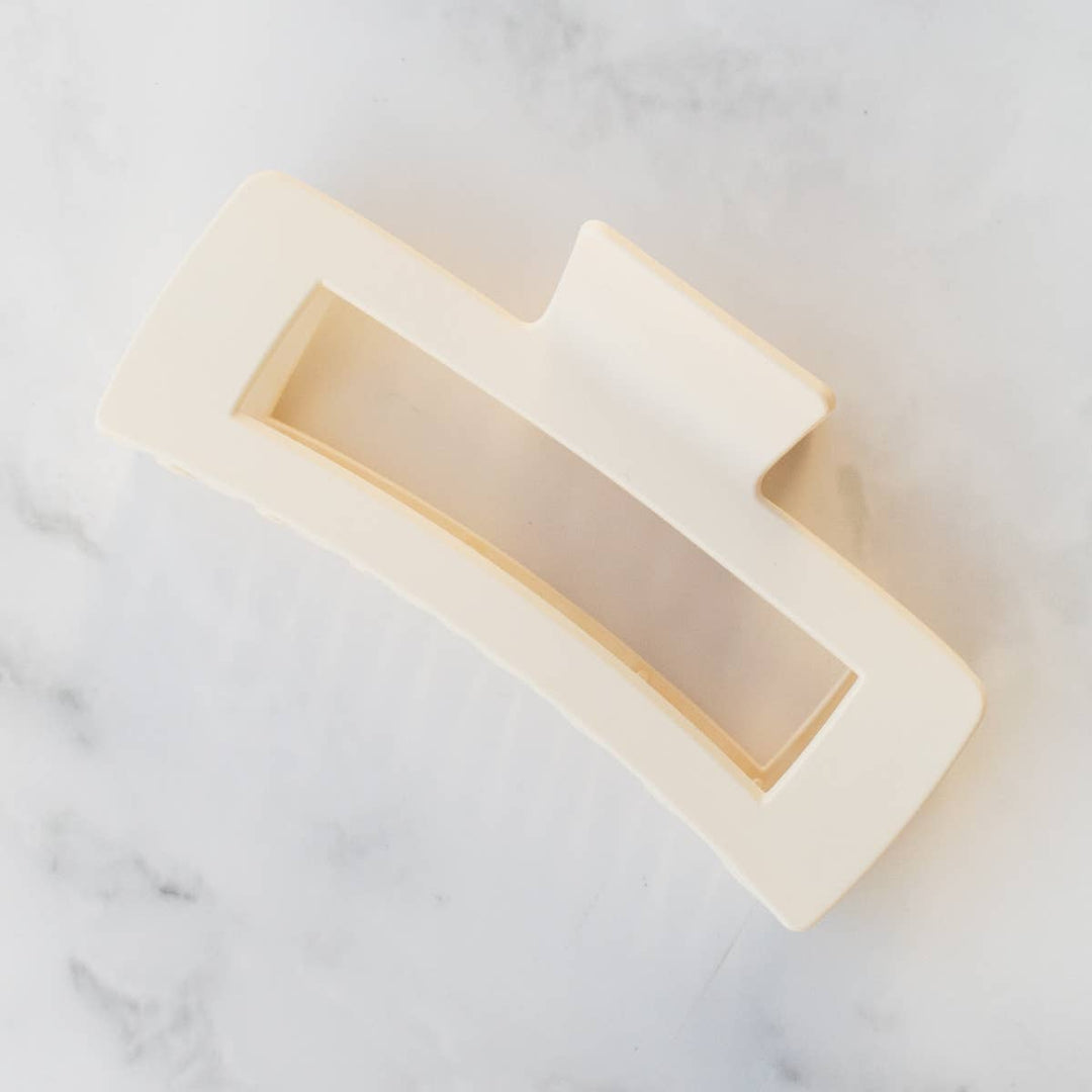 Tiepology | Jumbo Size 5 Inch Solid Long Square  Hair Clip