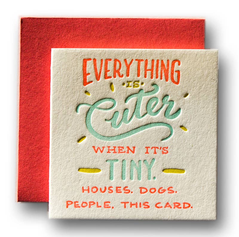 Ladyfingers Letterpress | Cuter Tiny Card