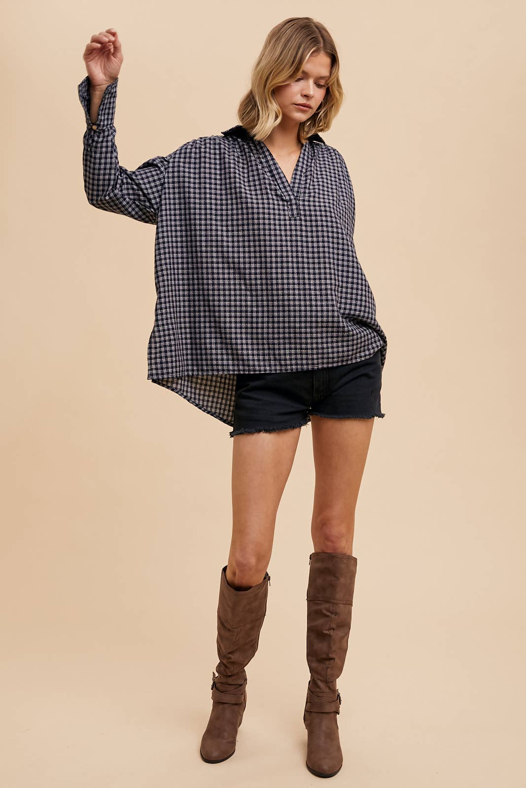 In Loom | V Neck Collared Shirt