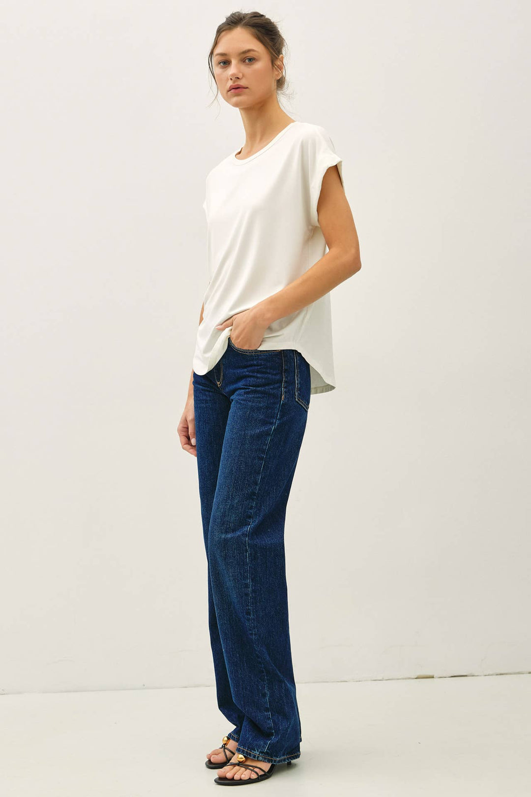 Be Cool | Bamboo Model Round Neck Dolman Cap Sleeve Shirt